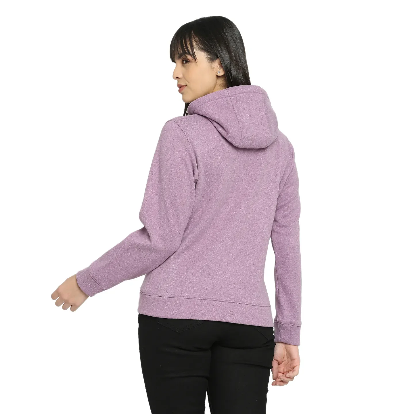 Purple Basic Fit  Long Sleeves Women's Hoodie by Being Human Clothing - Image 4