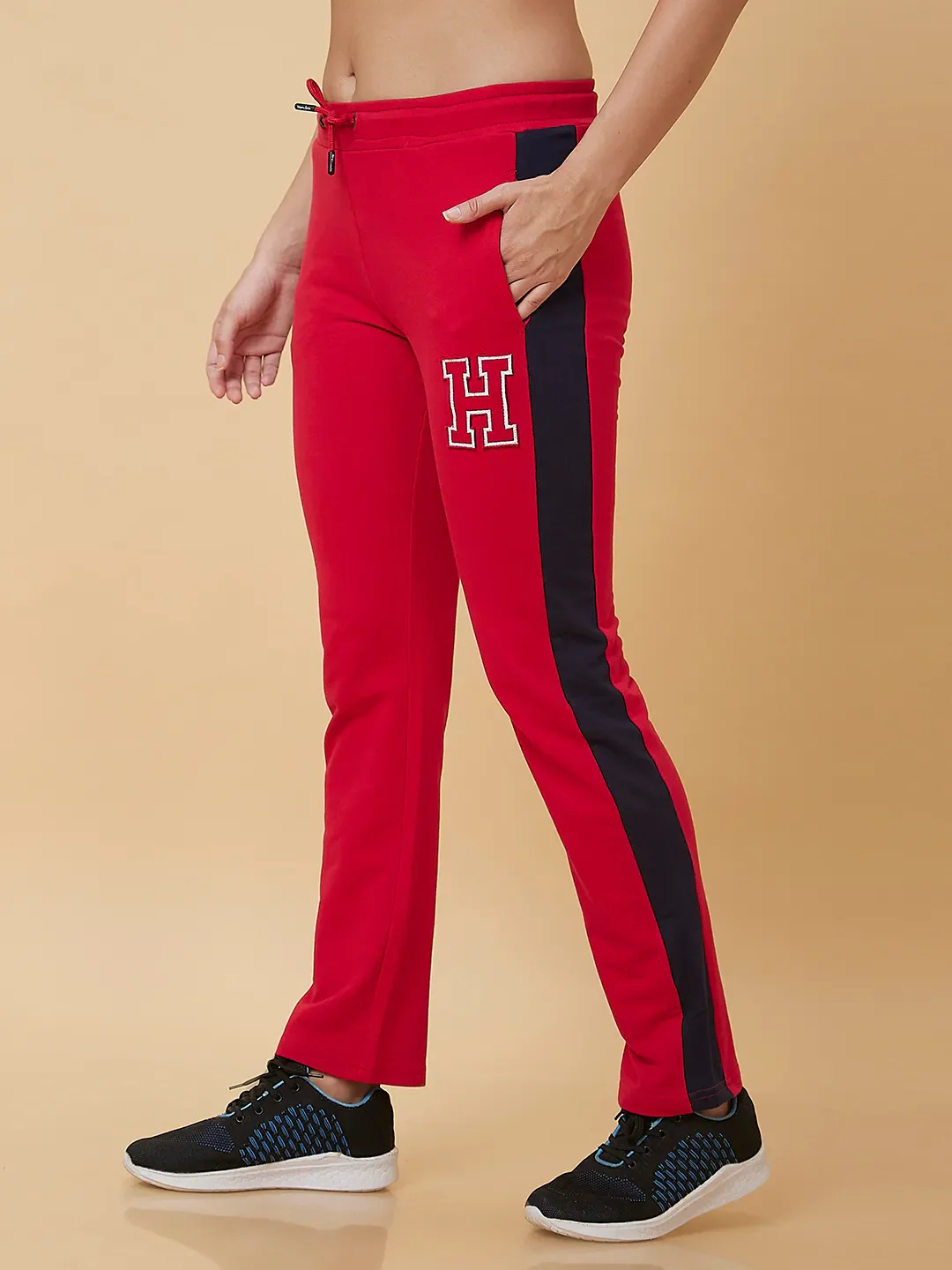 Red Women's Track Pants By Being Human Clothing - Image 4