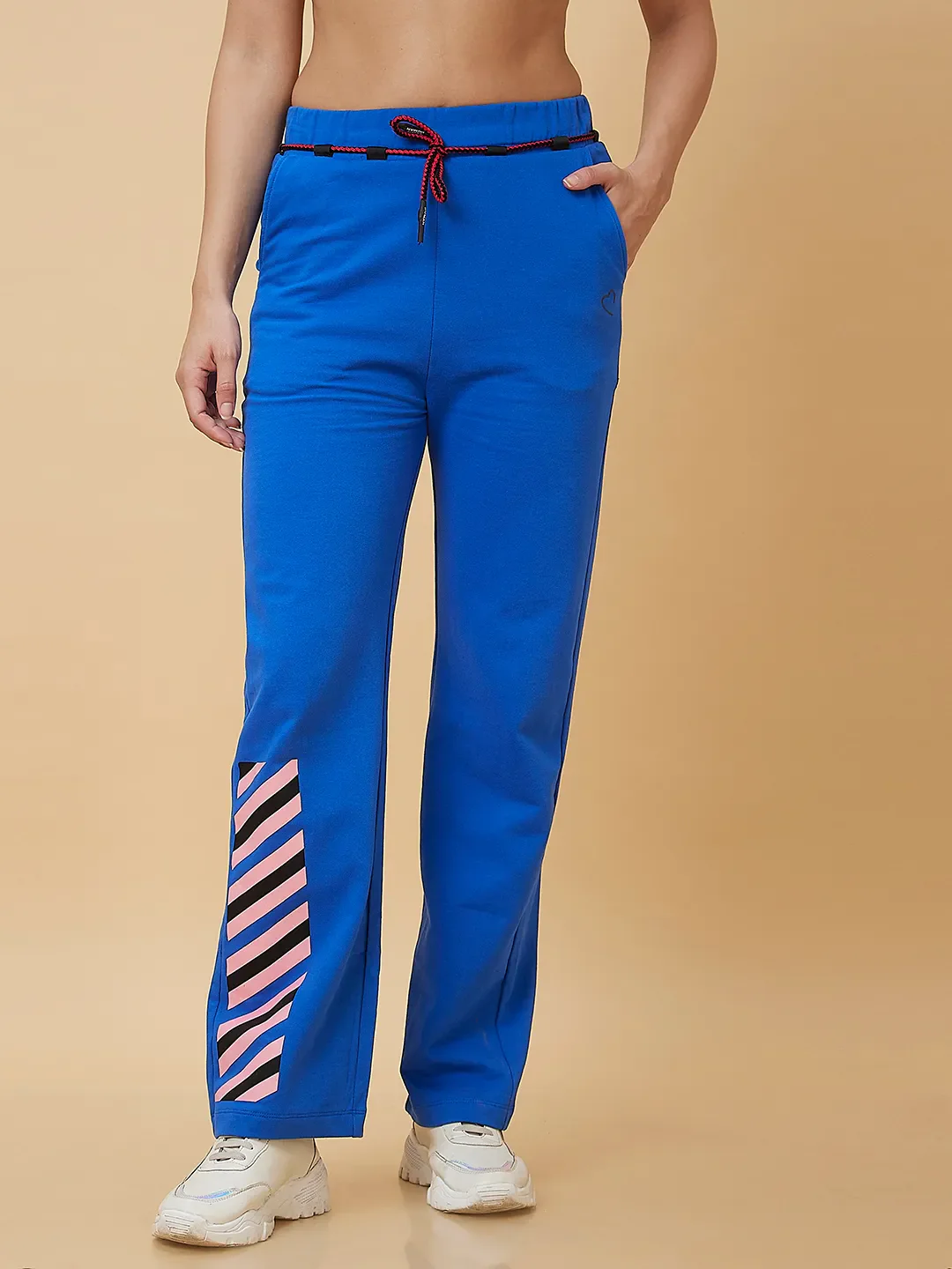 Cobalt Wide Leg Fit Women's Track Pants By Being Human Clothing