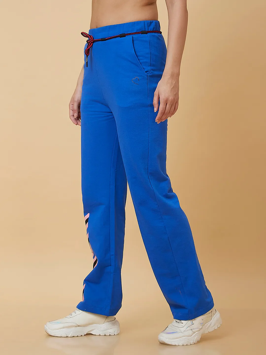 Cobalt Wide Leg Fit Women's Track Pants By Being Human Clothing - Image 4