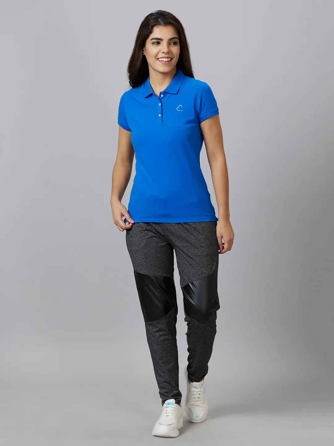 Grey Regular Fit Grindle Lycra Women's Track Pants by Being Human Clothing - Image 2
