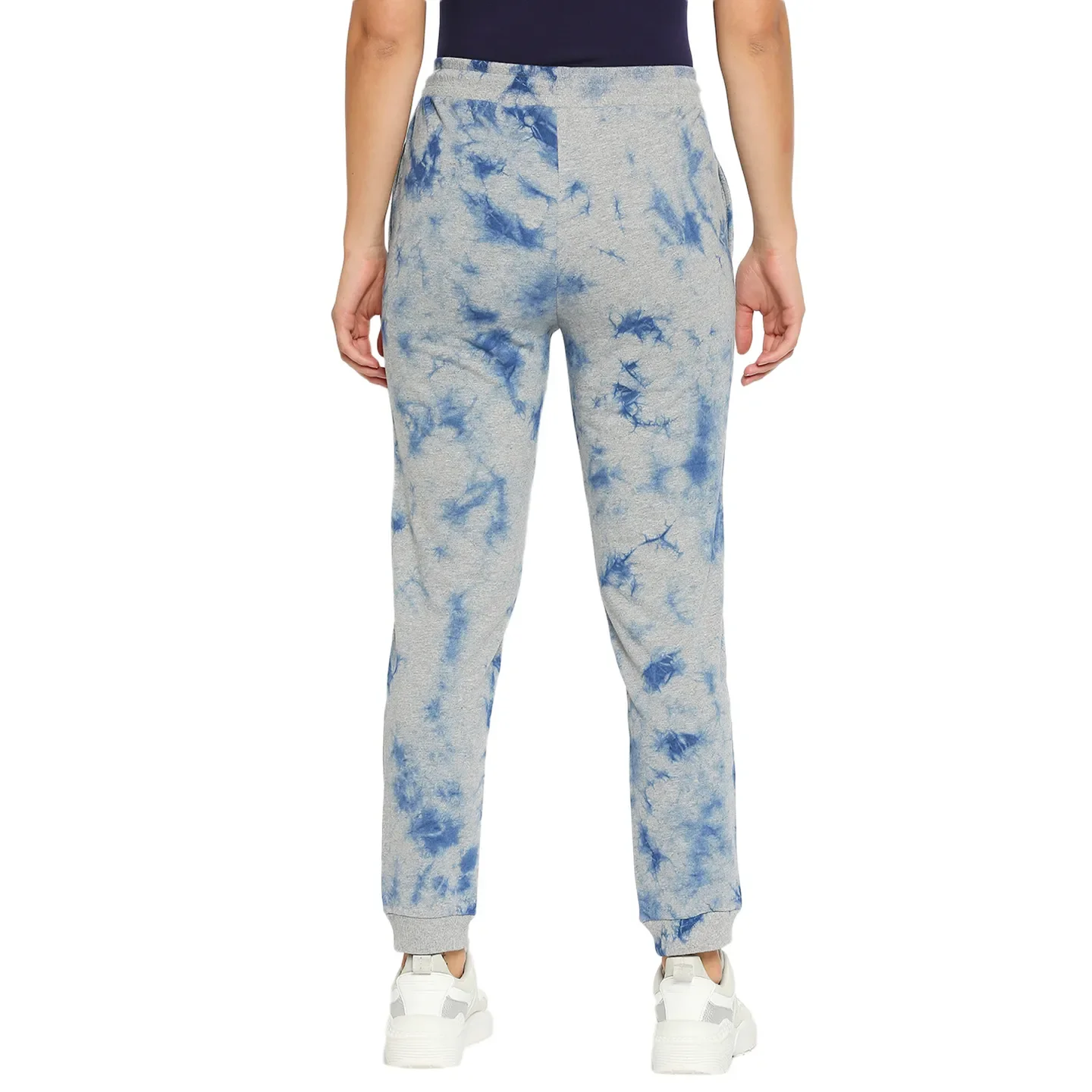 Grey Mid Rise Regular Fit Cotton Women's Track Pants by Being Human Clothing - Image 2