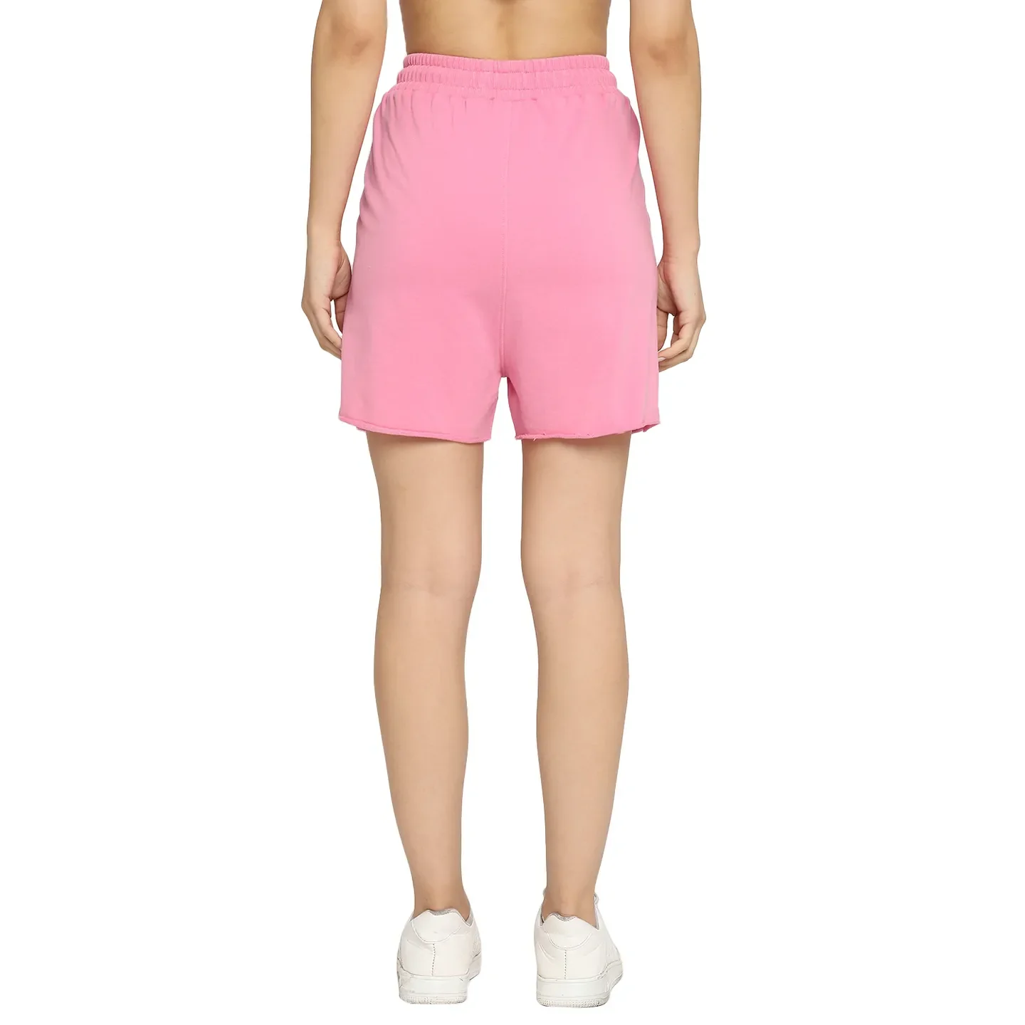 Pink Easy Fit Women's Cotton Shorts By Being Human Clothing - Image 4