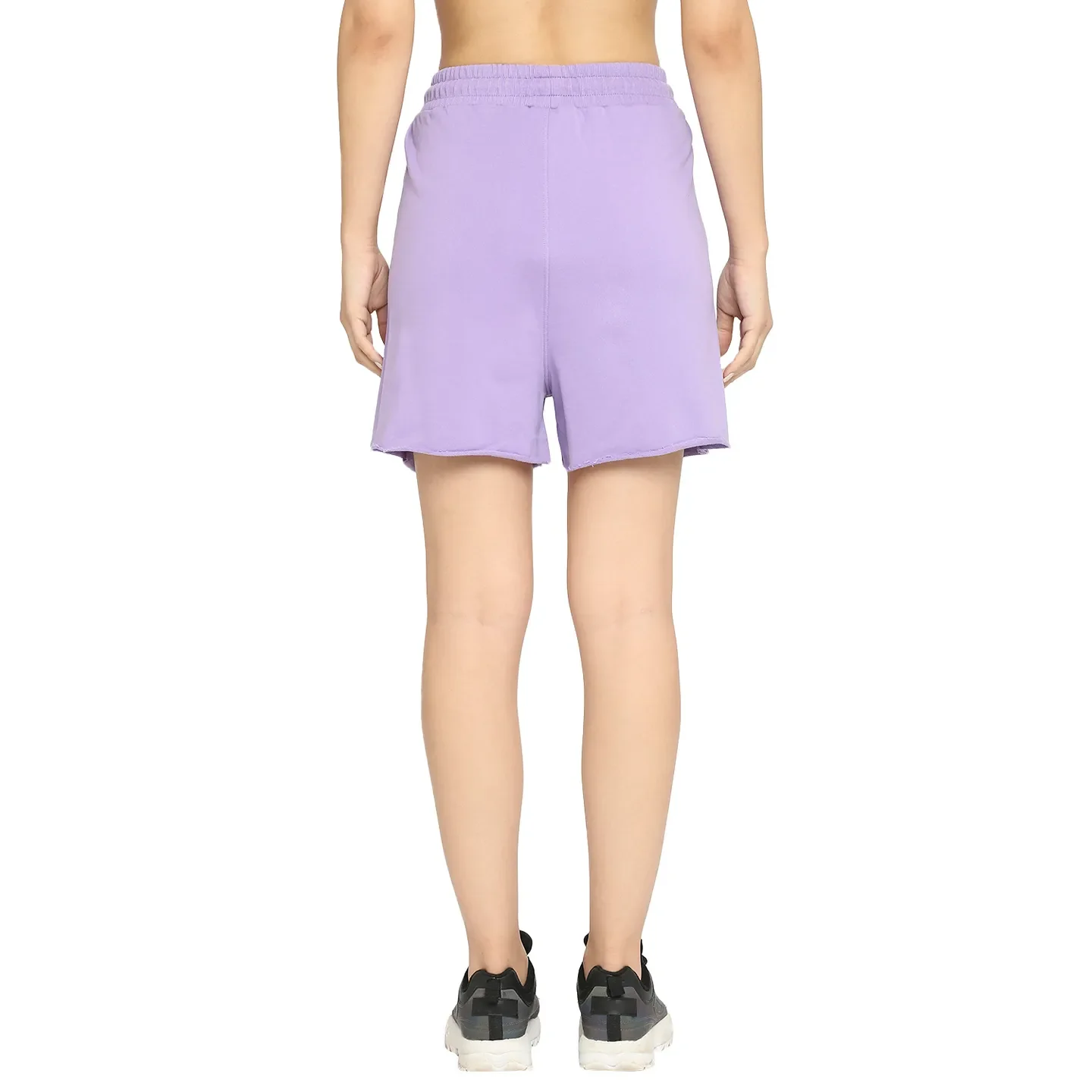 Lilac Easy Fit Women's Cotton Shorts By Being Human Clothing - Image 4
