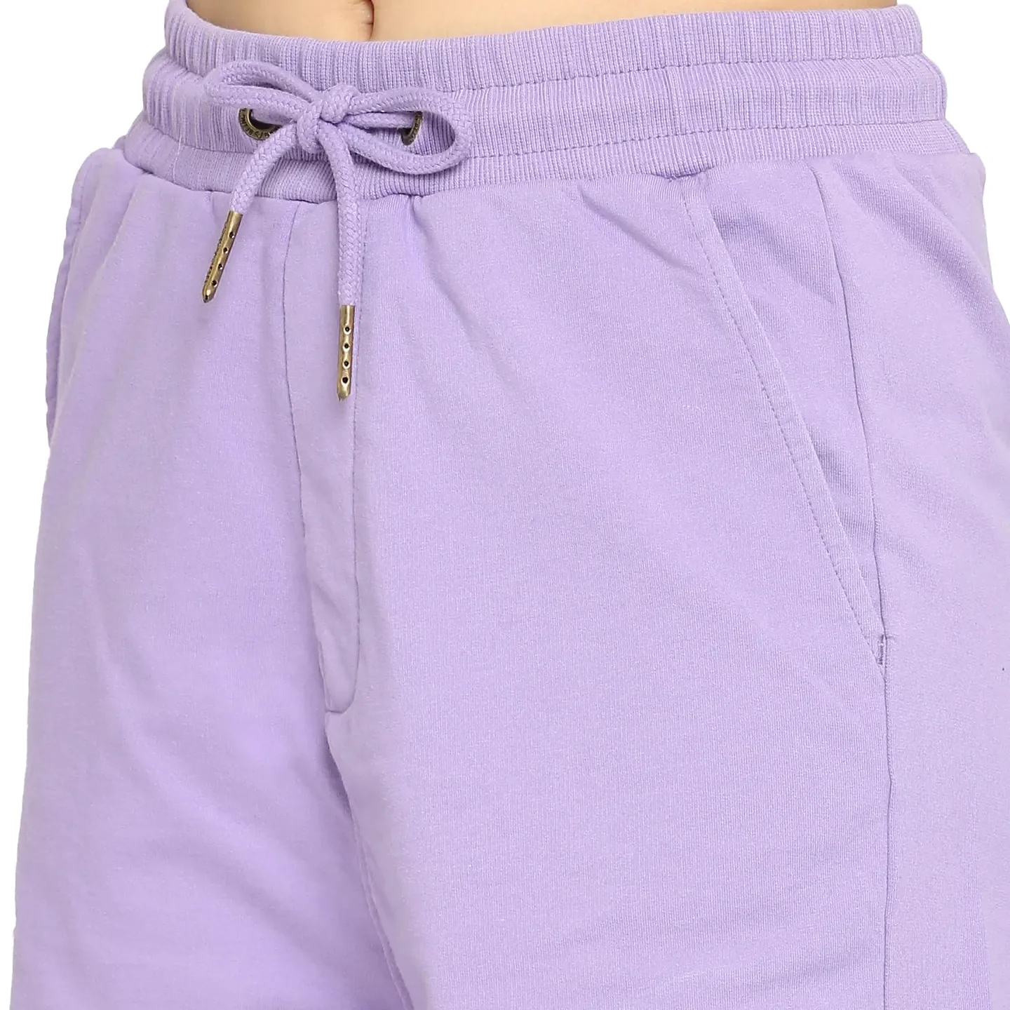 Lilac Easy Fit Women's Cotton Shorts By Being Human Clothing - Image 5