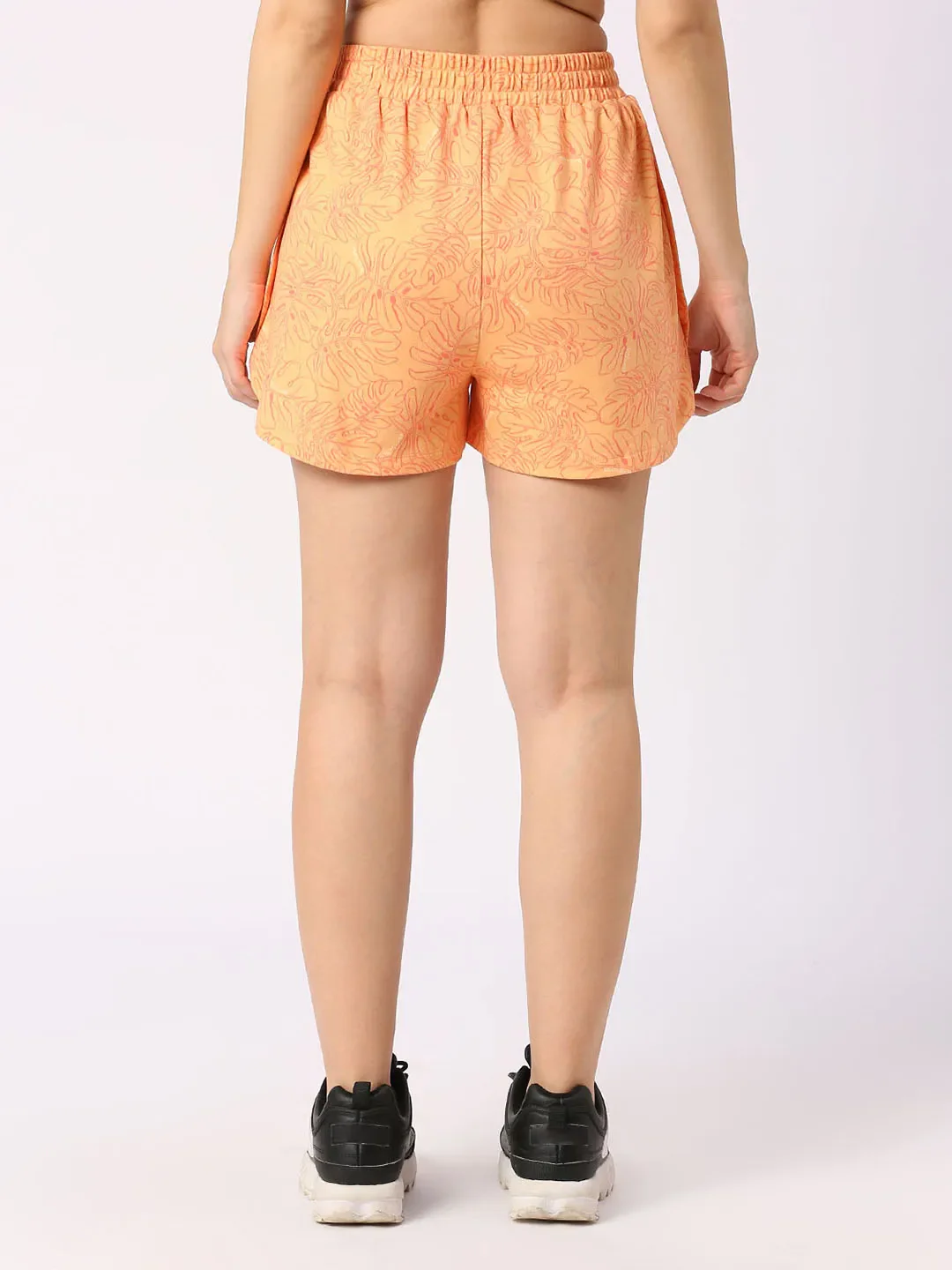 Yellow Relaxed Fit Women's Cotton Blend Shorts By Being Human Clothing - Image 5