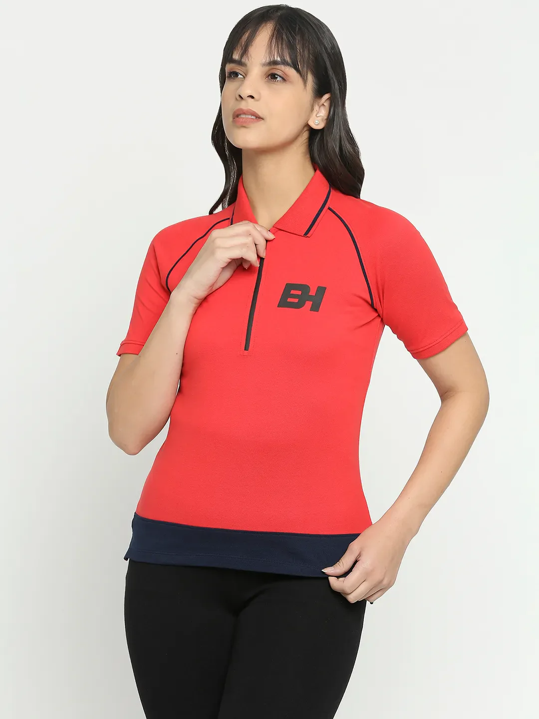 Red Semi Fit Women's Cotton T-Shirt By Being Human Clothing - Image 3