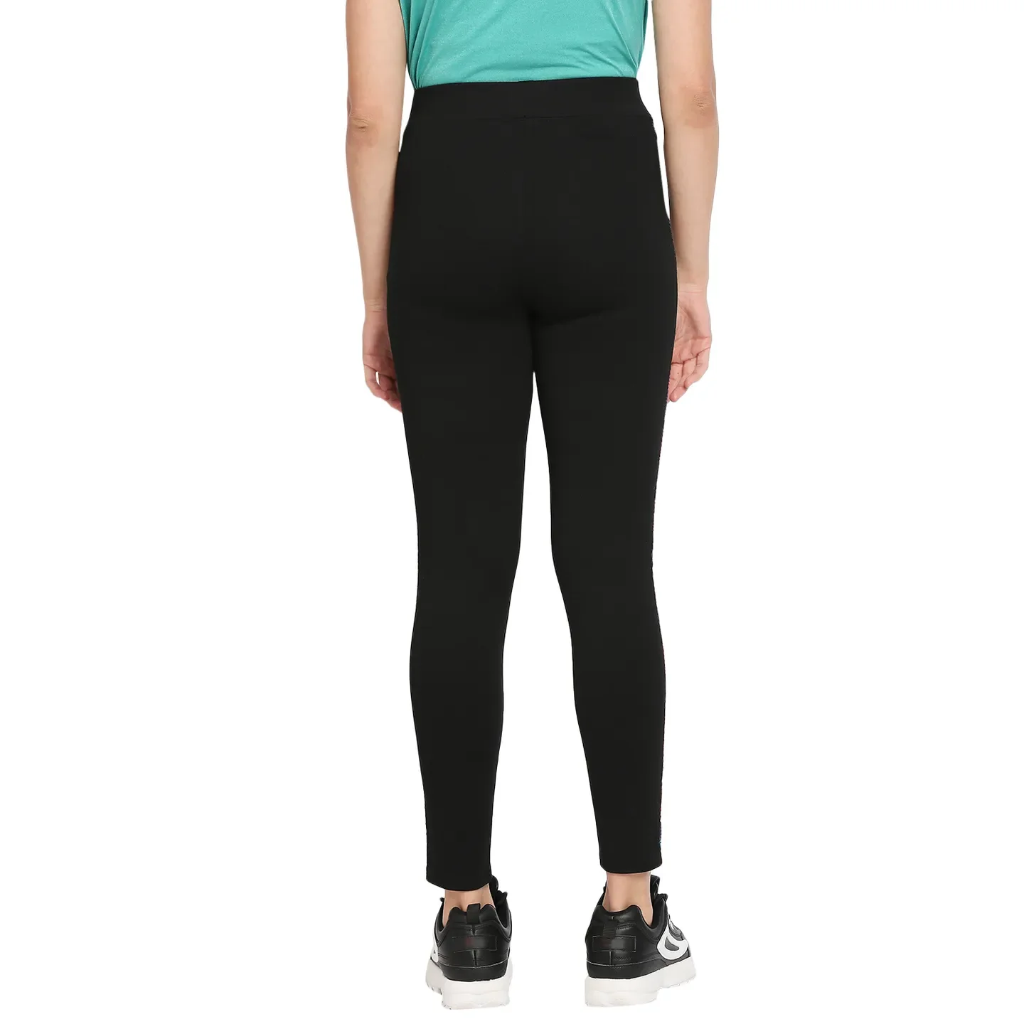 Black Slim Fit Women's Leggings By Being Human Clothing - Image 4