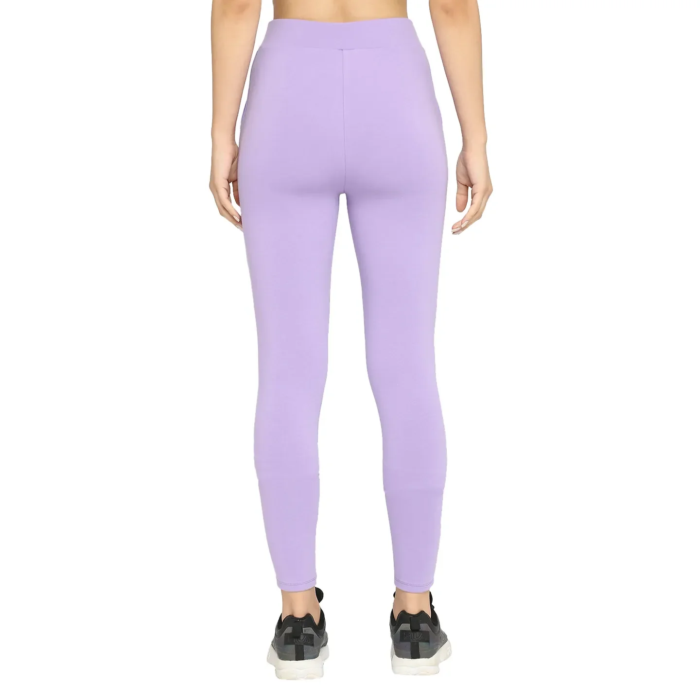 Lilac Slim Fit Women's Cotton Leggings By Being Human Clothing - Image 4