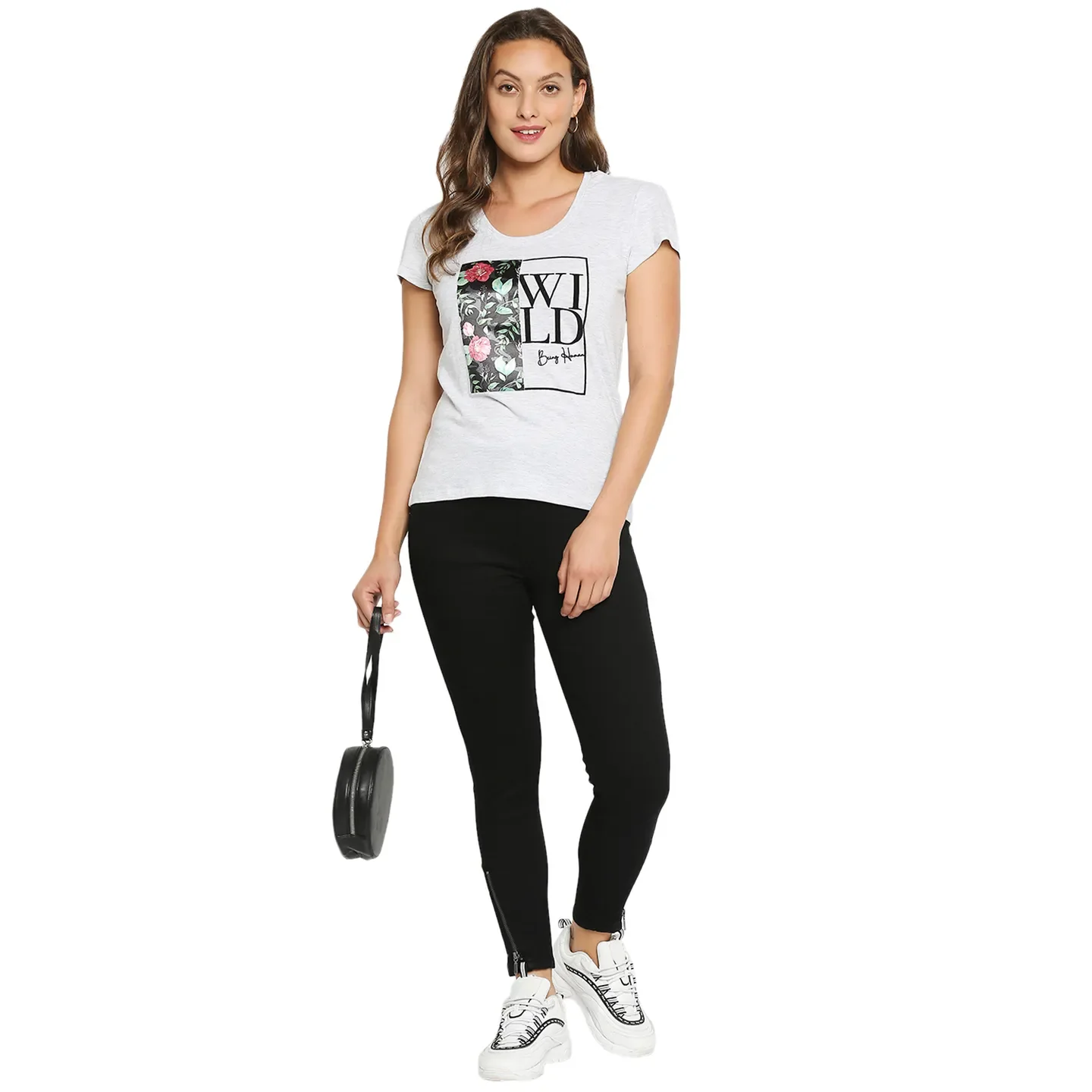Black Mid Rise Super Skinny Fit Cotton Women's Denims by Being Human Clothing - Image 4