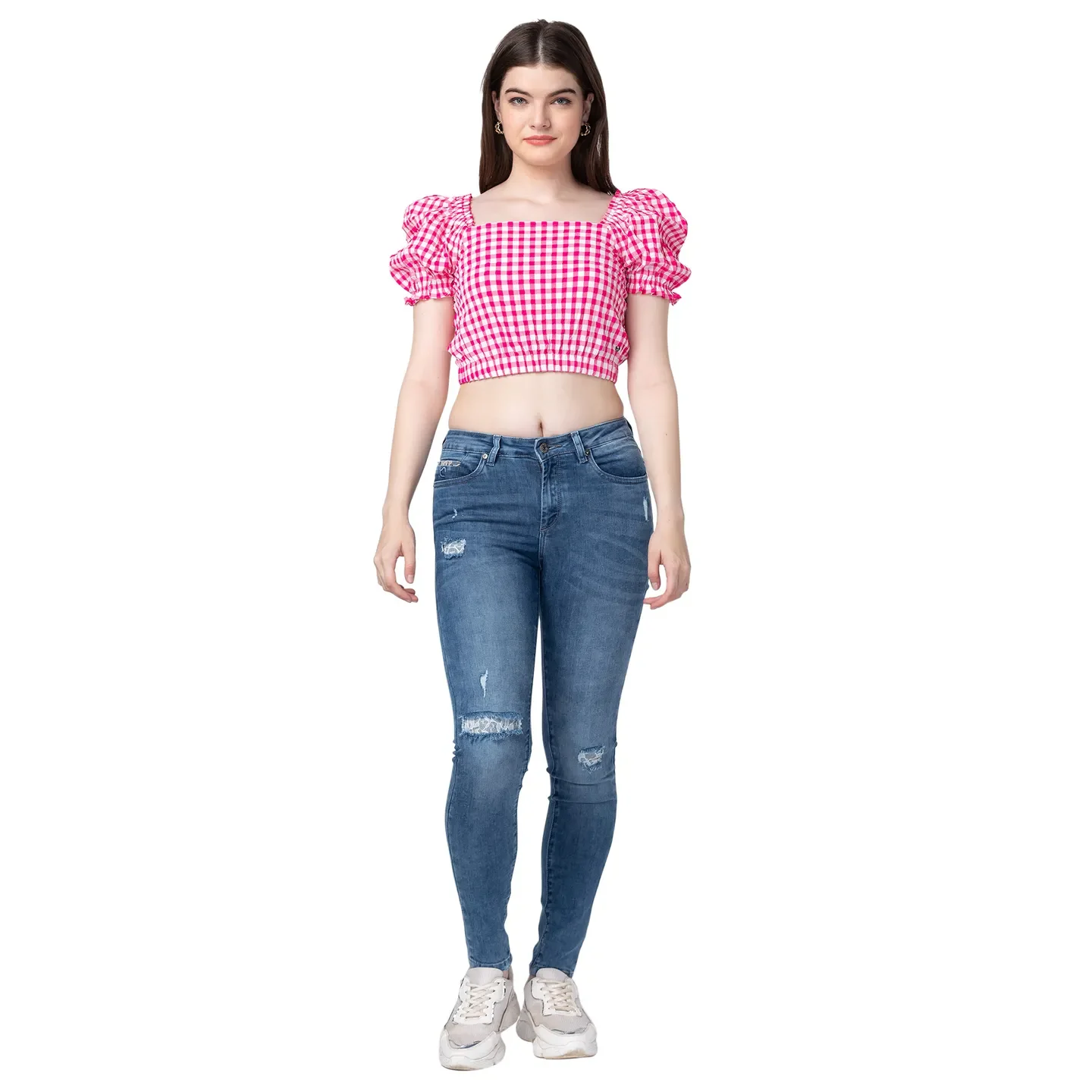 Blue Mid Rise Skinny Fit Women's Denim By Being Human Clothing - Image 5