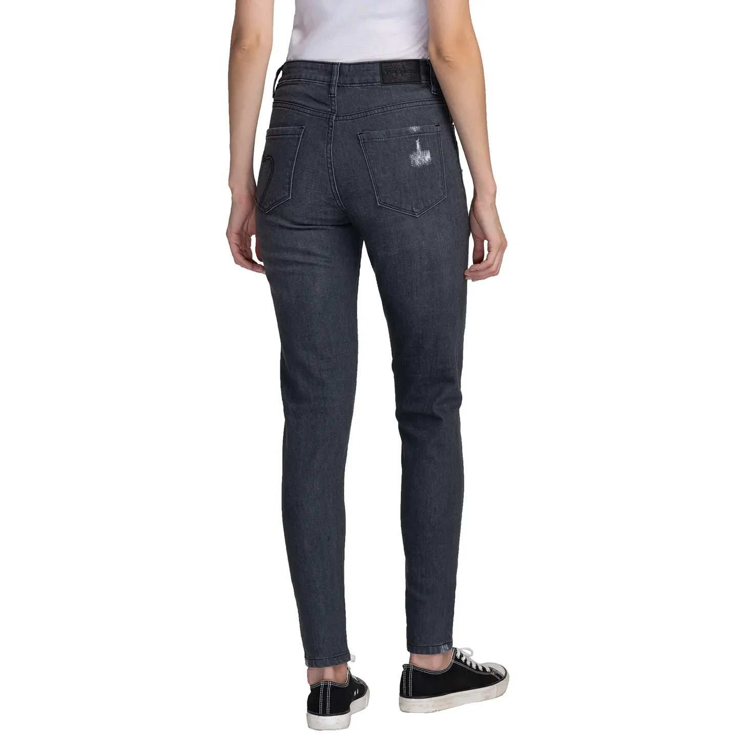 Grey Mid Rise Skinny Fit Women's Denim By Being Human Clothing - Image 3
