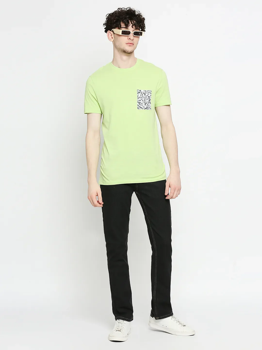 Black Slim Straight Fit Men's Denims by Being Human Clothing - Image 6