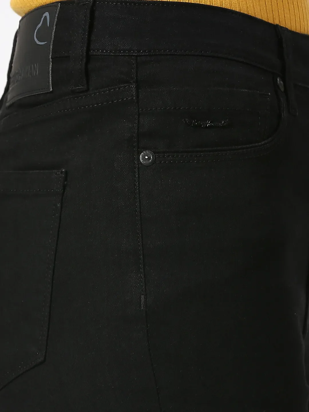Black Slim Straight High Rise Women's Denim By Being Human Clothing - Image 5
