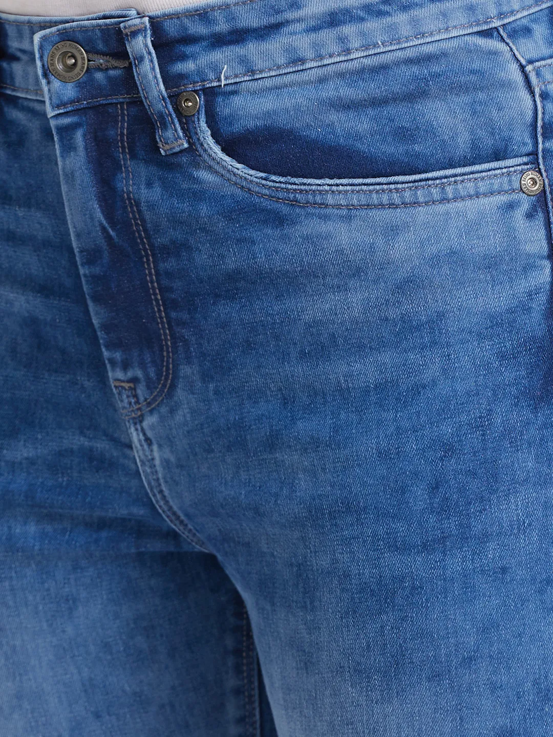 Blue High Rise Straight Fit Women's Denim By Being Human Clothing - Image 5