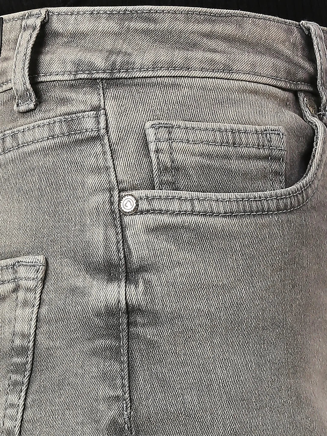Grey Wide Flare Leg High Rise Women's Denim By Being Human Clothing - Image 5