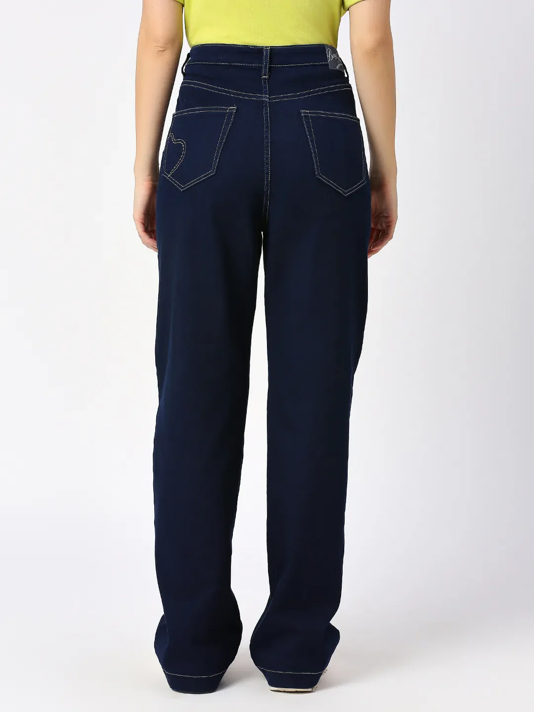 Indigo Wide Flare Leg High Rise Women's Denim By Being Human Clothing - Image 4
