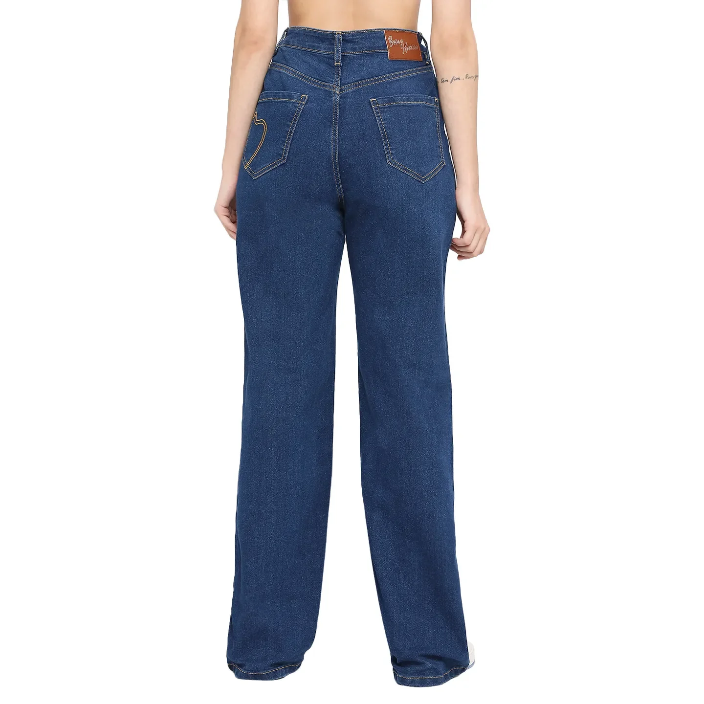 Blue Relaxed Fit Women's Denim By Being Human Clothing - Image 4
