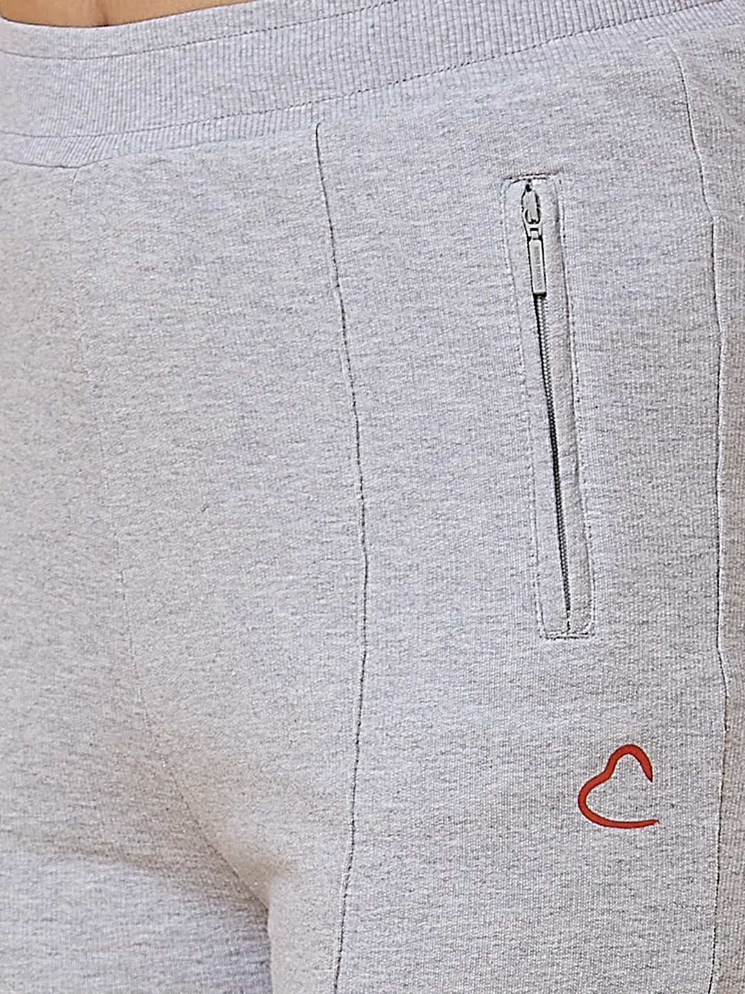 Grey Wide Leg Fit Women's Cotton Track Pants By Being Human Clothing - Image 5