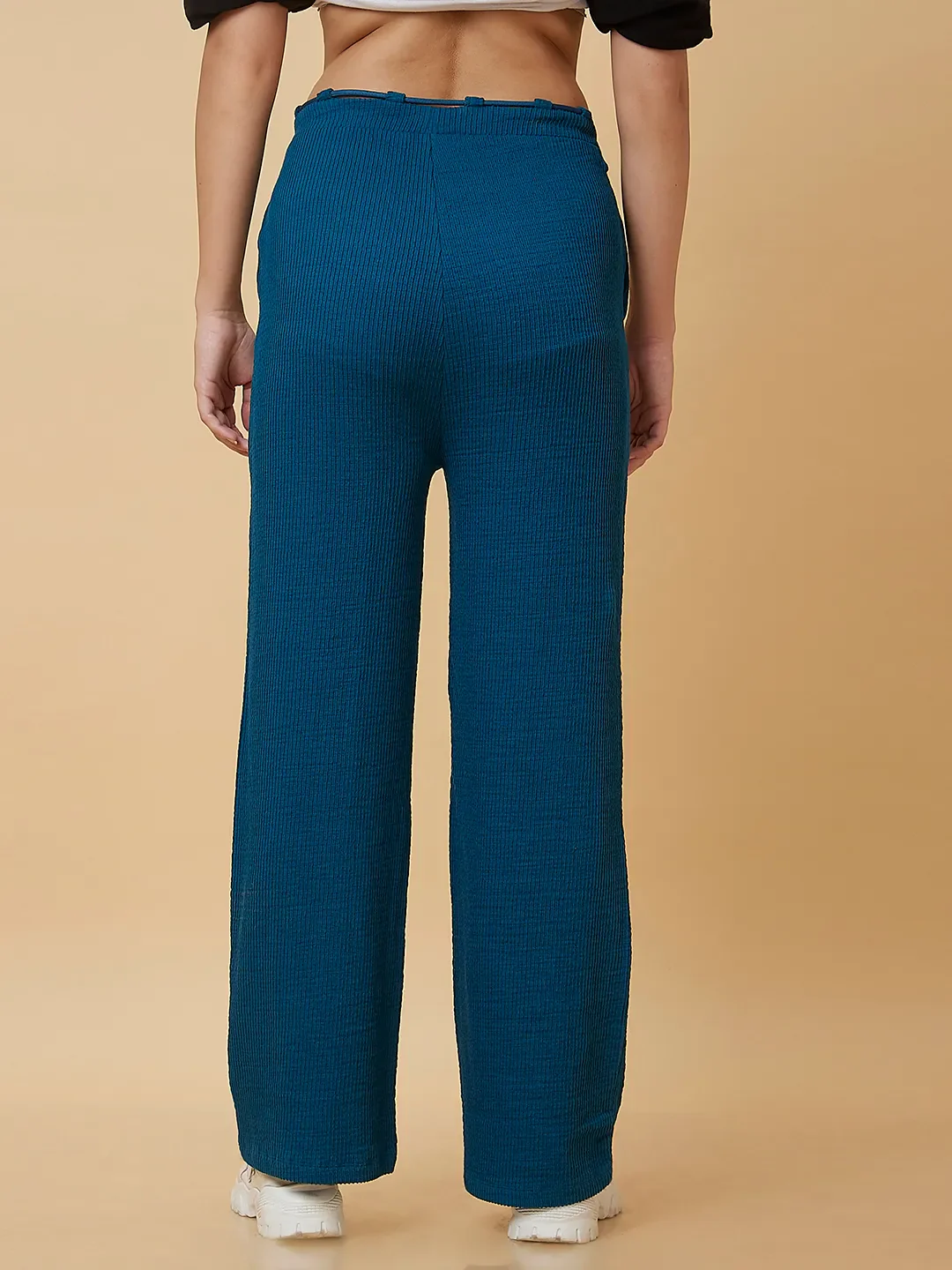Blue Coral Wide Leg Fit Women's Trousers By Being Human Clothing - Image 3