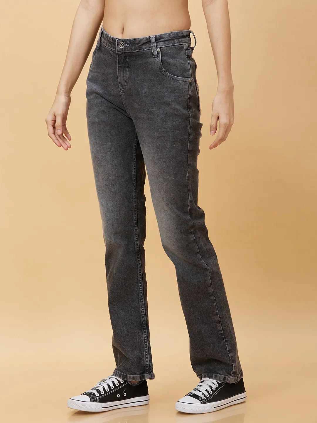 Charcoal Bootcut Fit Women's Denim By Being Human Clothing - Image 4