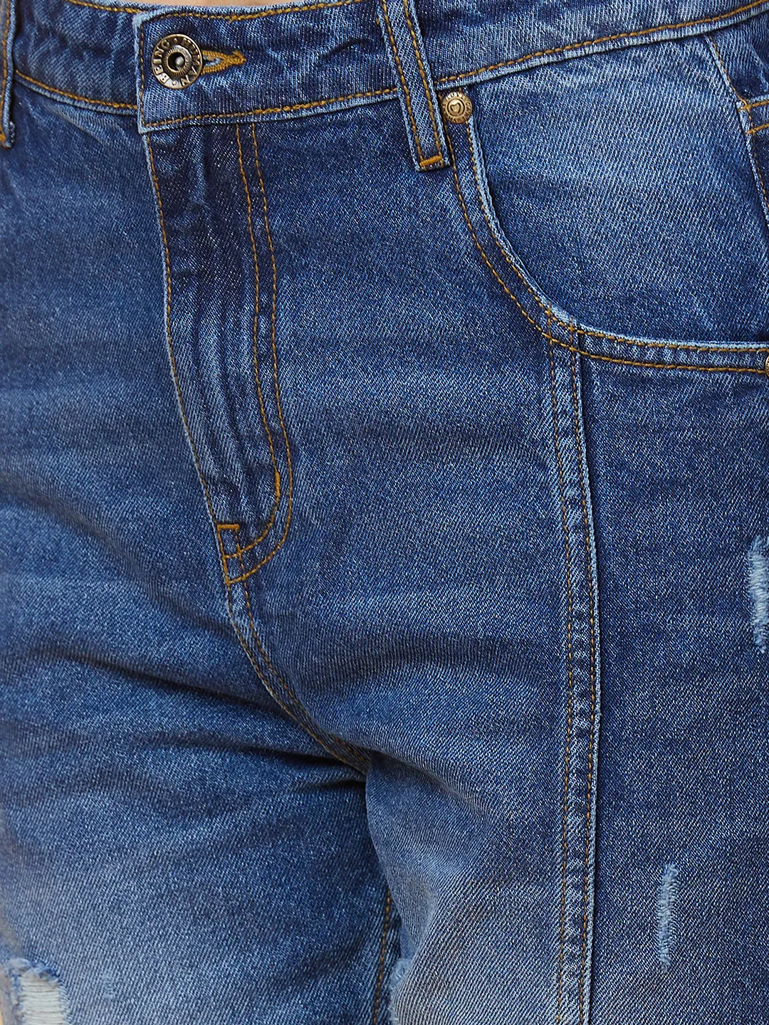 Blue Boyfriend Fit Women's Denim By Being Human Clothing - Image 4