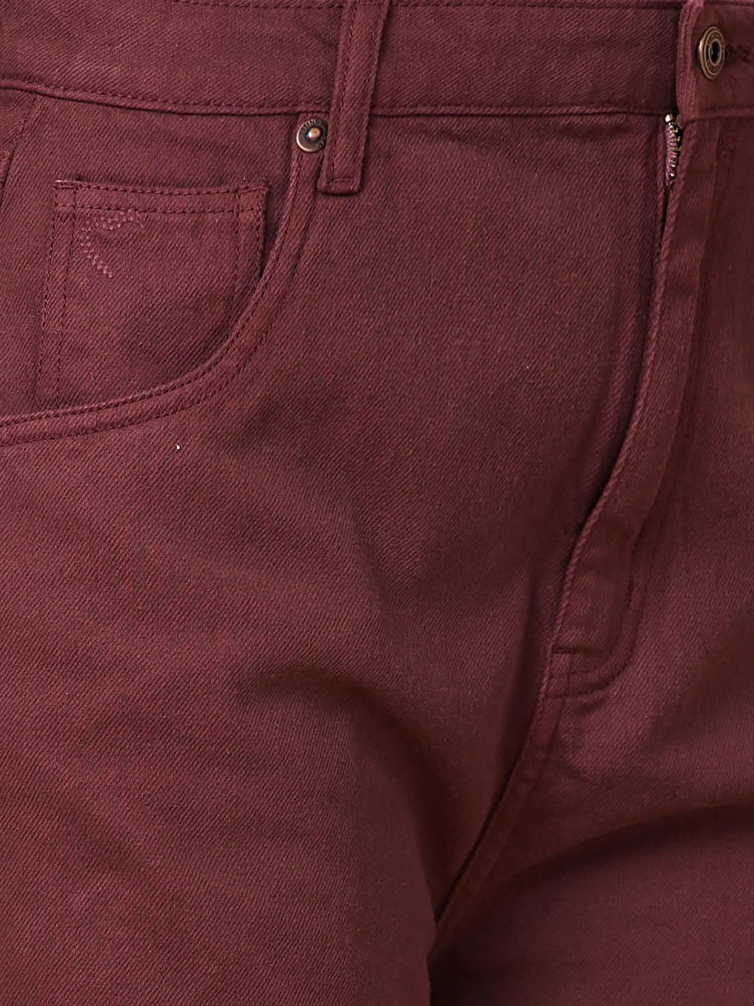 Maroon Wide Leg Cargo Fit Women's Denims By Being Human Clothing - Image 5