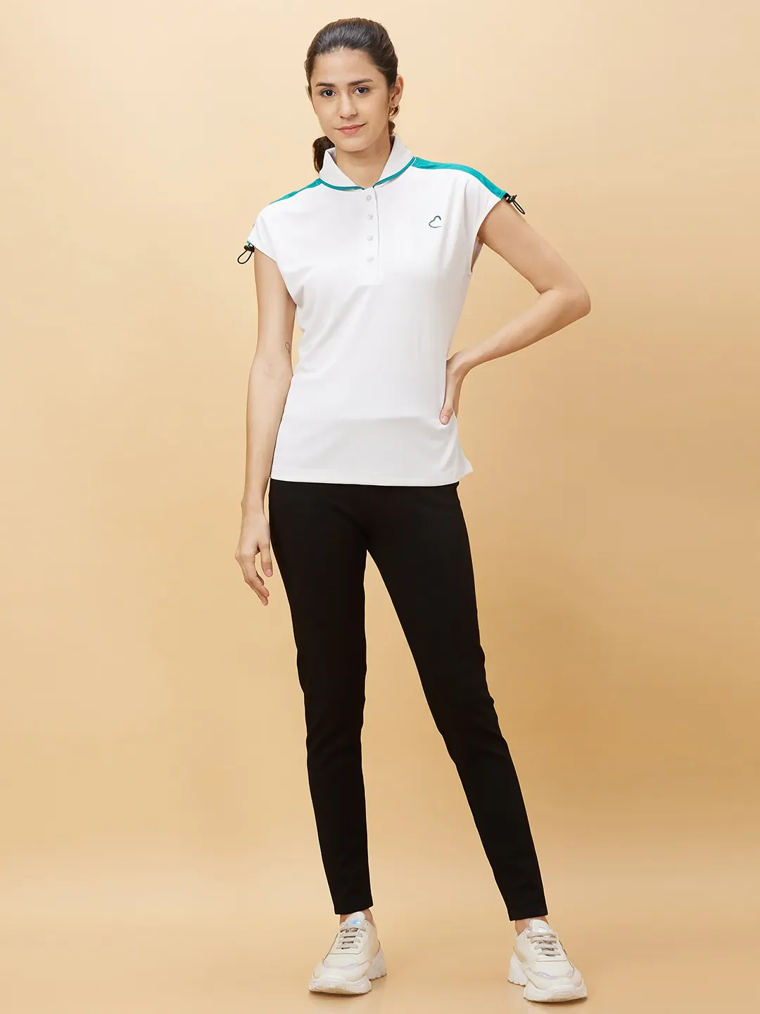 Black Slim Fit Women's Leggings By Being Human Clothing - Image 2