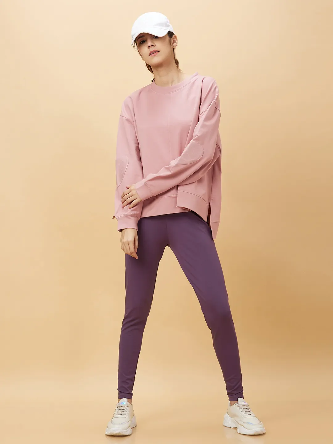 Deep Mauve Skinny Fit Women's Viscose Leggings By Being Human Clothing - Image 6