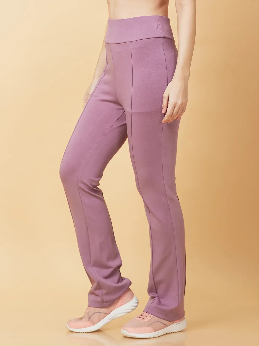 Purple Bootcut Fit Women's Leggings By Being Human Clothing - Image 4