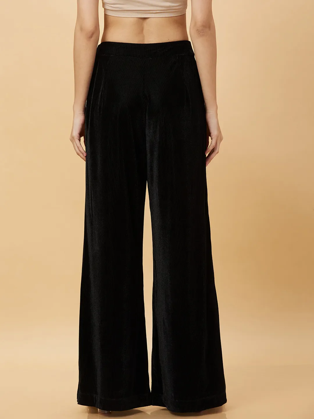Black Wide Leg Fit Women's Track Pants by Being Human Clothing - Image 3