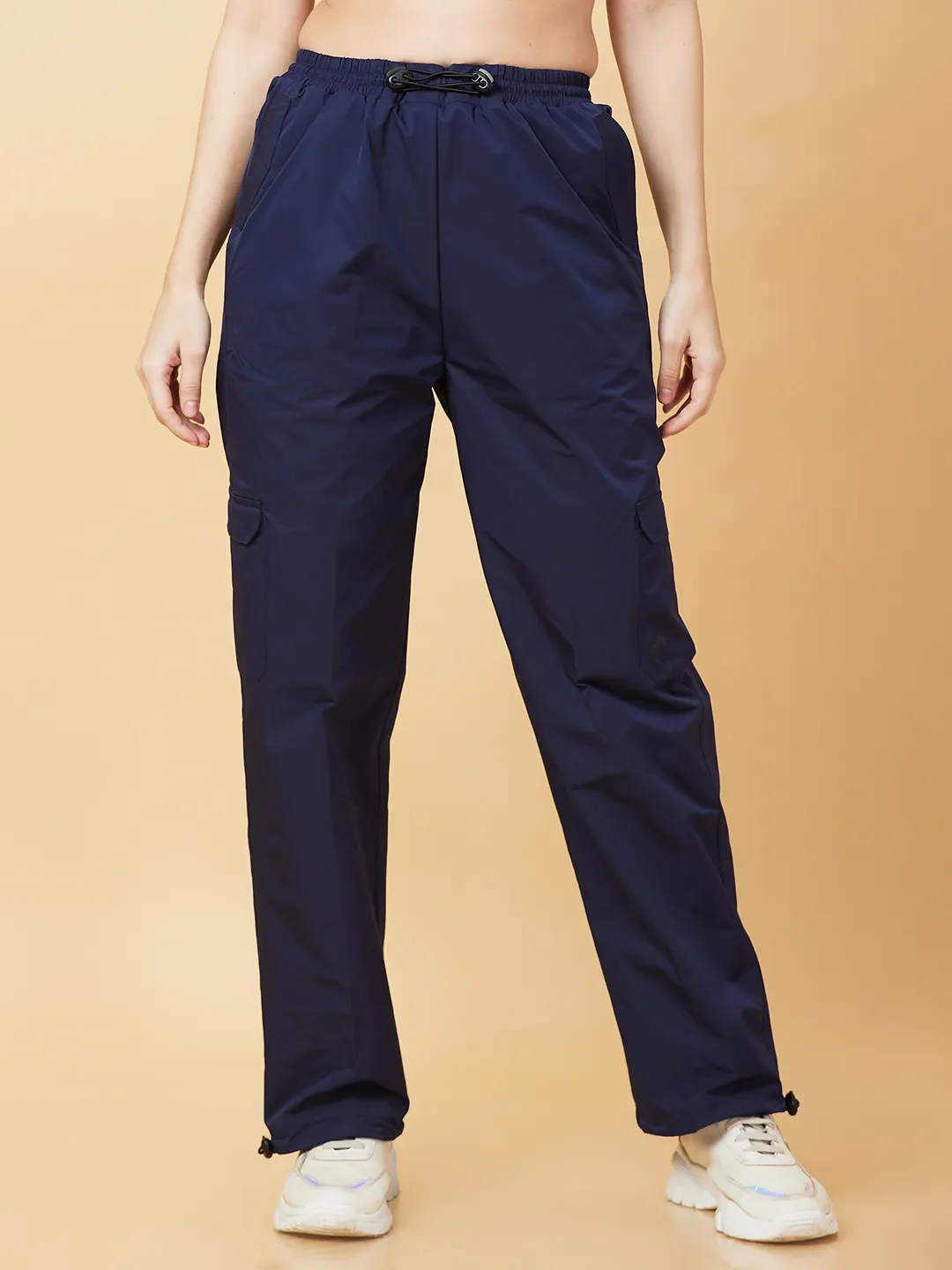 Blue Regular Fit Women's Track Pants by Being Human Clothing