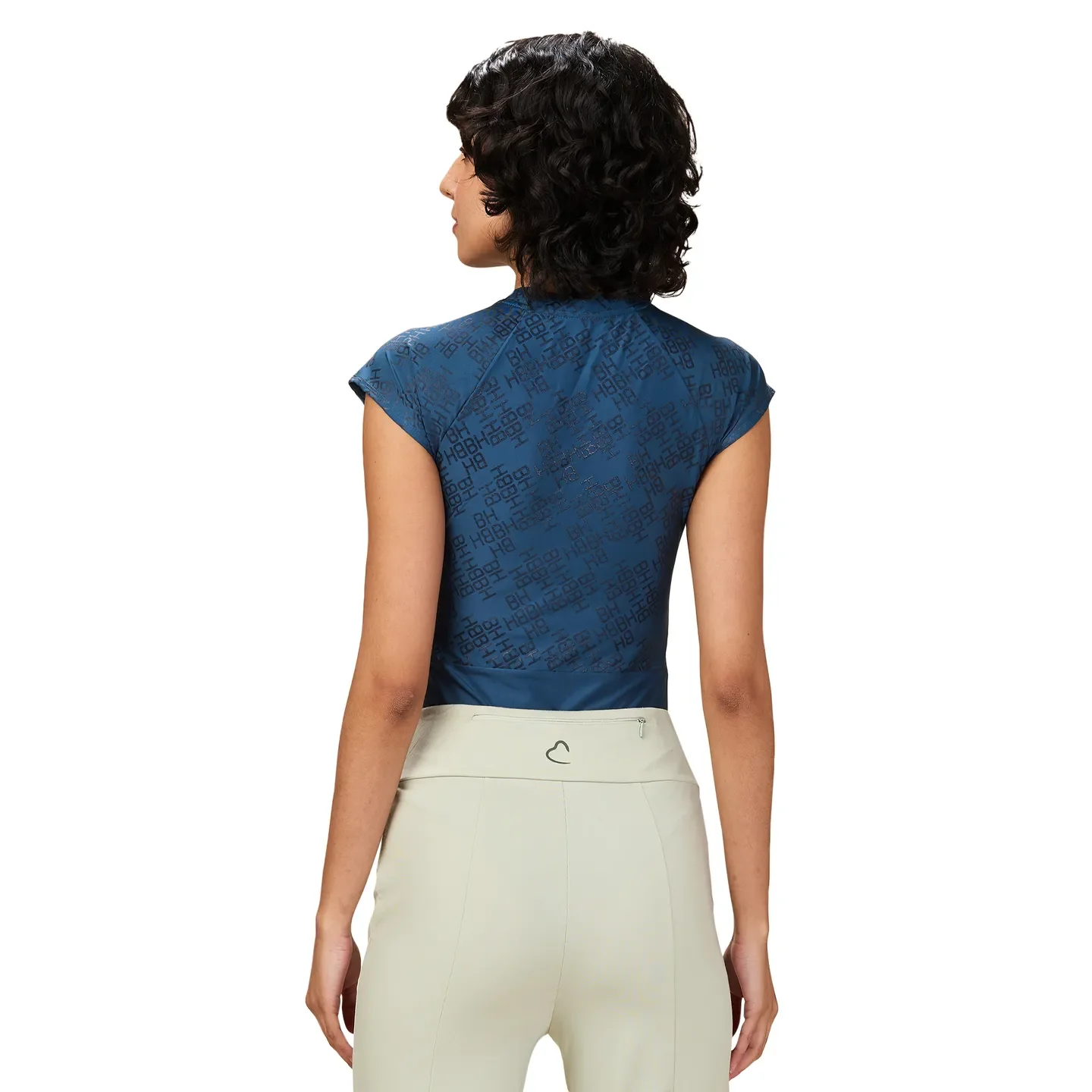 Blue Slim Fit Short Sleeve Women's T-Shirt By Being Human Clothing - Image 4