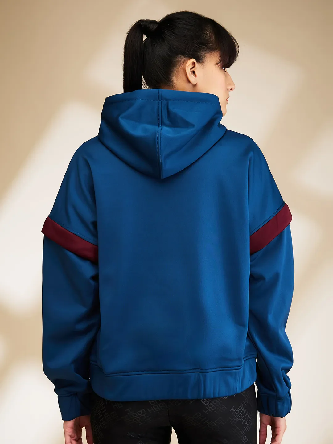 Green Easy Fit  Long Sleeves Detachable Women's Hoodie by Being Human Clothing - Image 3