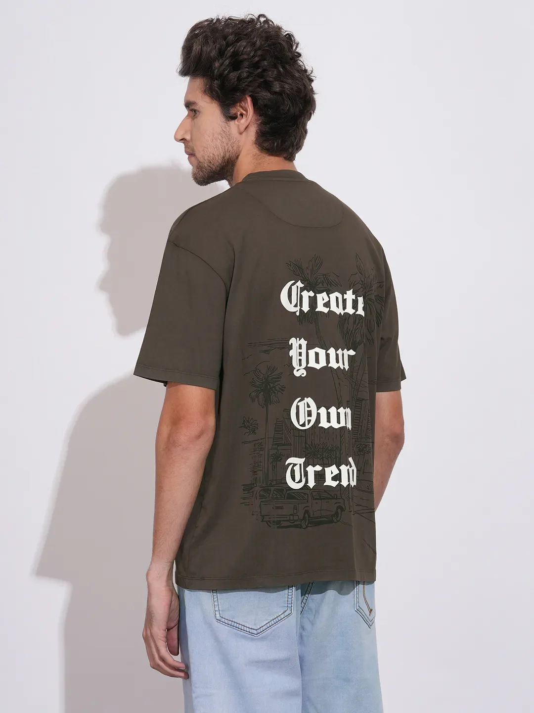 Brown Easy Fit Men's Short Sleeves T-Shirt by Being Human Clothing - Image 3