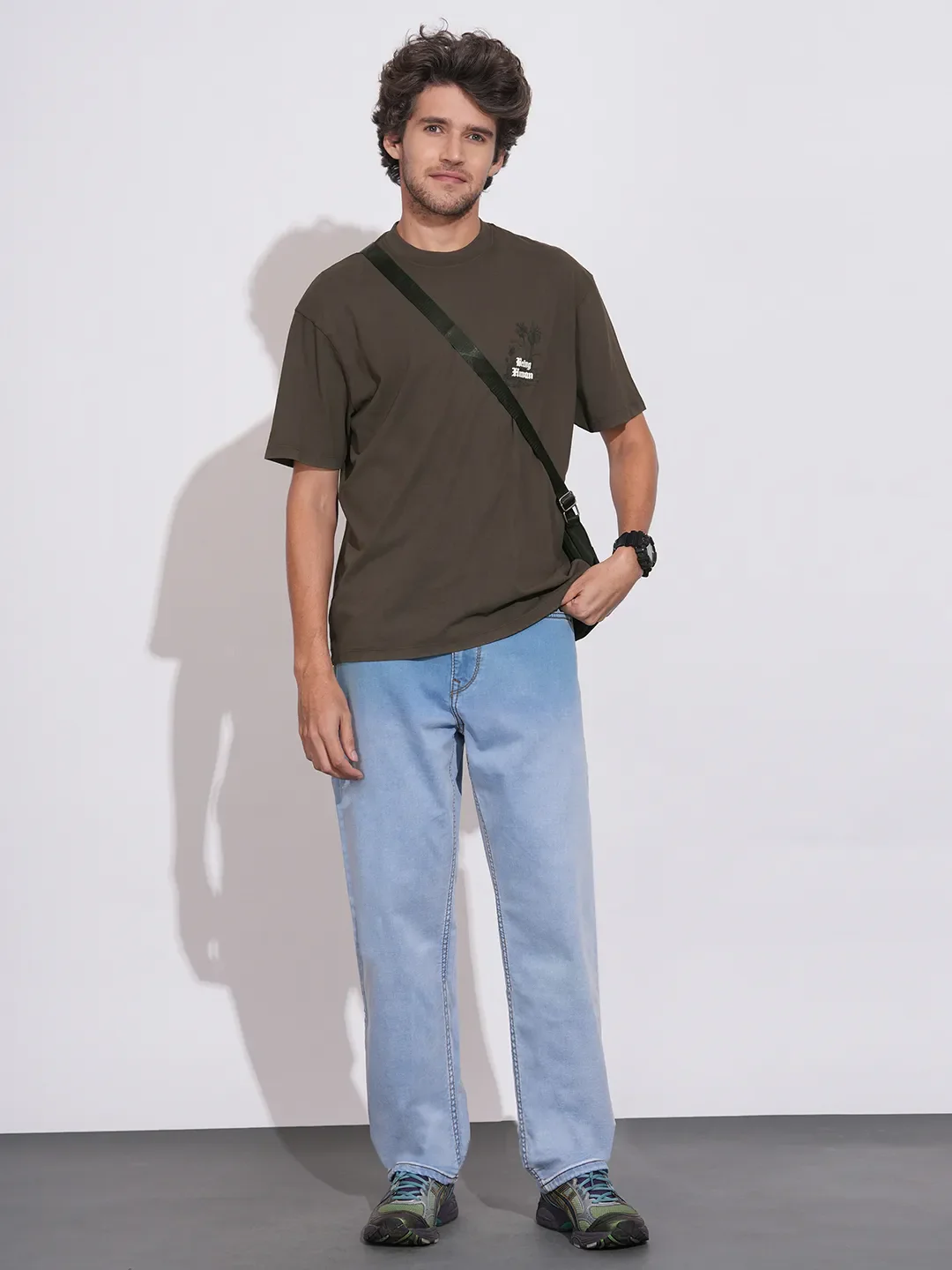 Brown Easy Fit Men's Short Sleeves T-Shirt by Being Human Clothing - Image 4