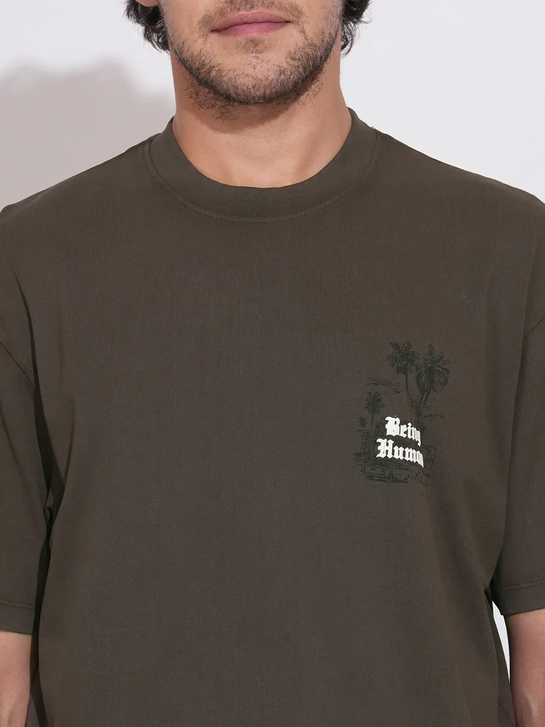 Brown Easy Fit Men's Short Sleeves T-Shirt by Being Human Clothing - Image 5