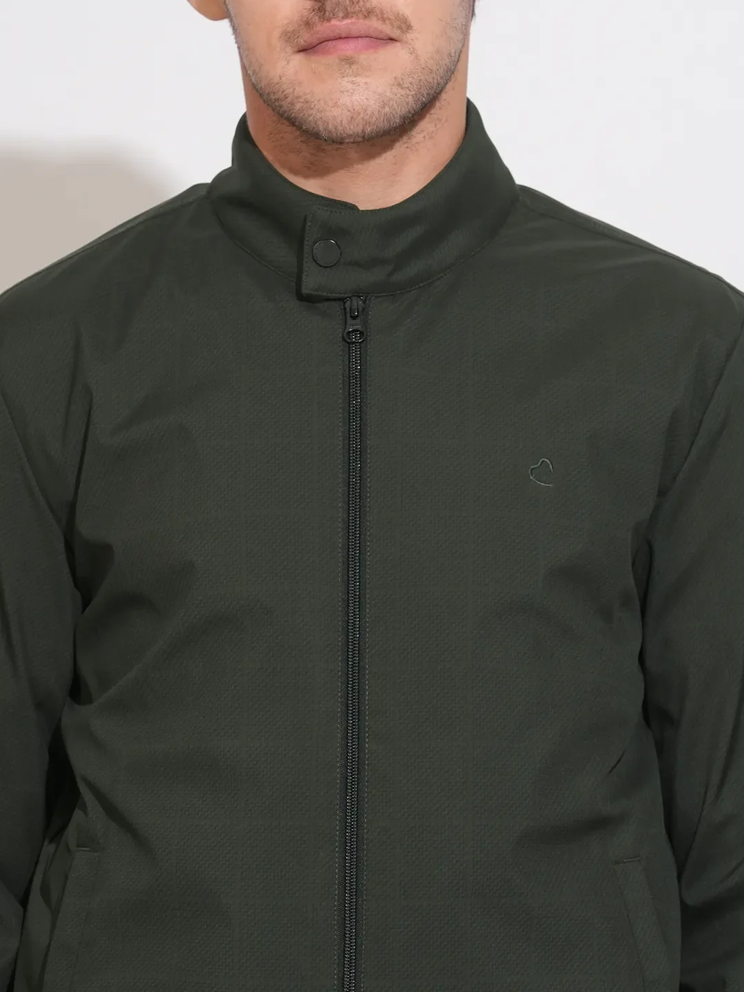 Green Regular Fit Long Sleeves Polyester Men's Jacket by Being Human Clothing - Image 5