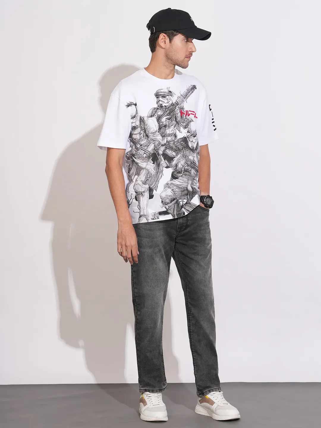 Grey Boot Cut Fit Cotton Blend Men's Denims by Being Human Clothing - Image 4