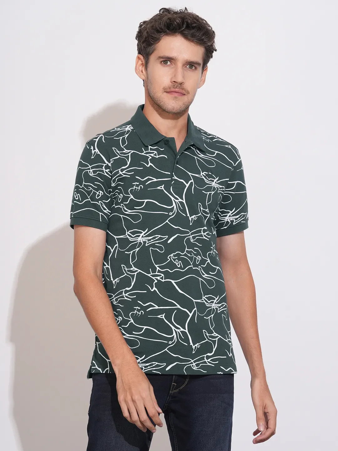 Dark Grey Regular Fit Men's Polo T-Shirt by Being Human Clothing