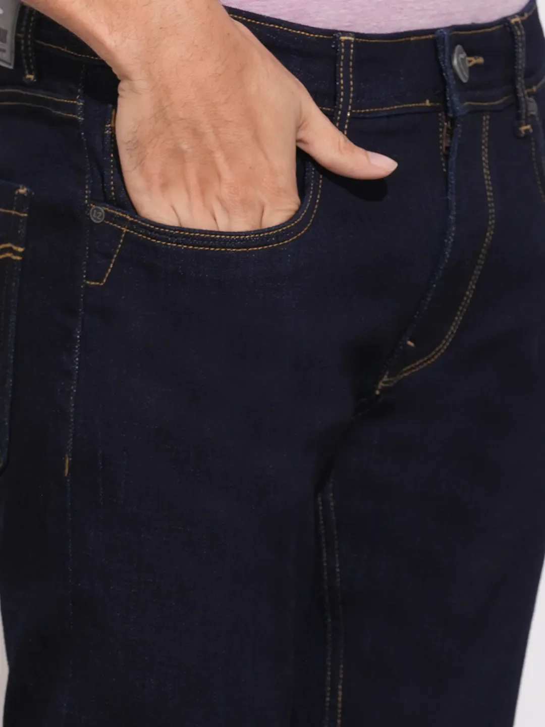 Black Skinny Fit Denims For Men By Being Human Clothing - Image 5