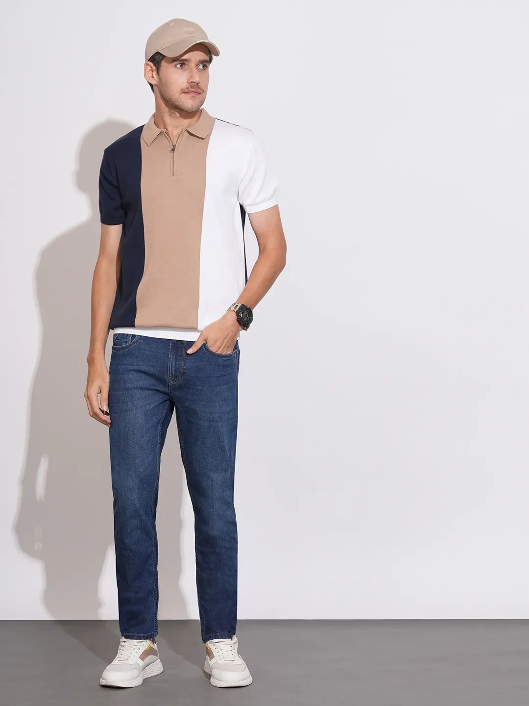 Blue Slim Fit Denims For Men By Being Human Clothing - Image 4