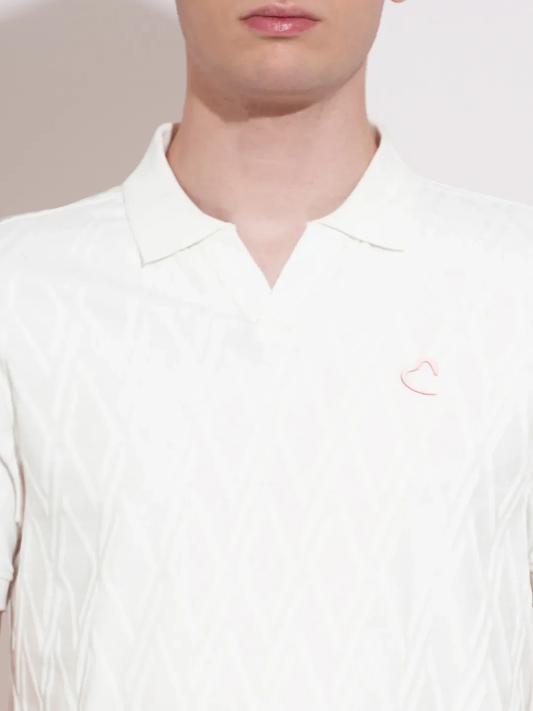 Ecru Regular Fit Men's Polo T-Shirt by Being Human Clothing - Image 5
