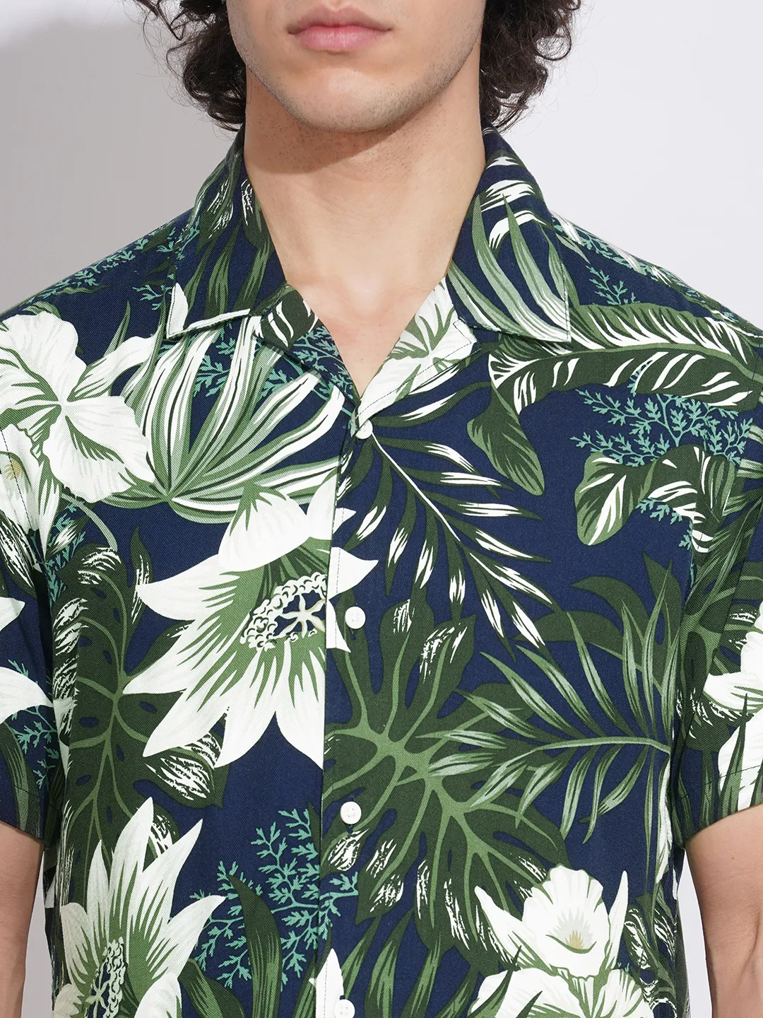 Green Regular Fit Regular Collar Men's Shirt by Being Human Clothing - Image 5