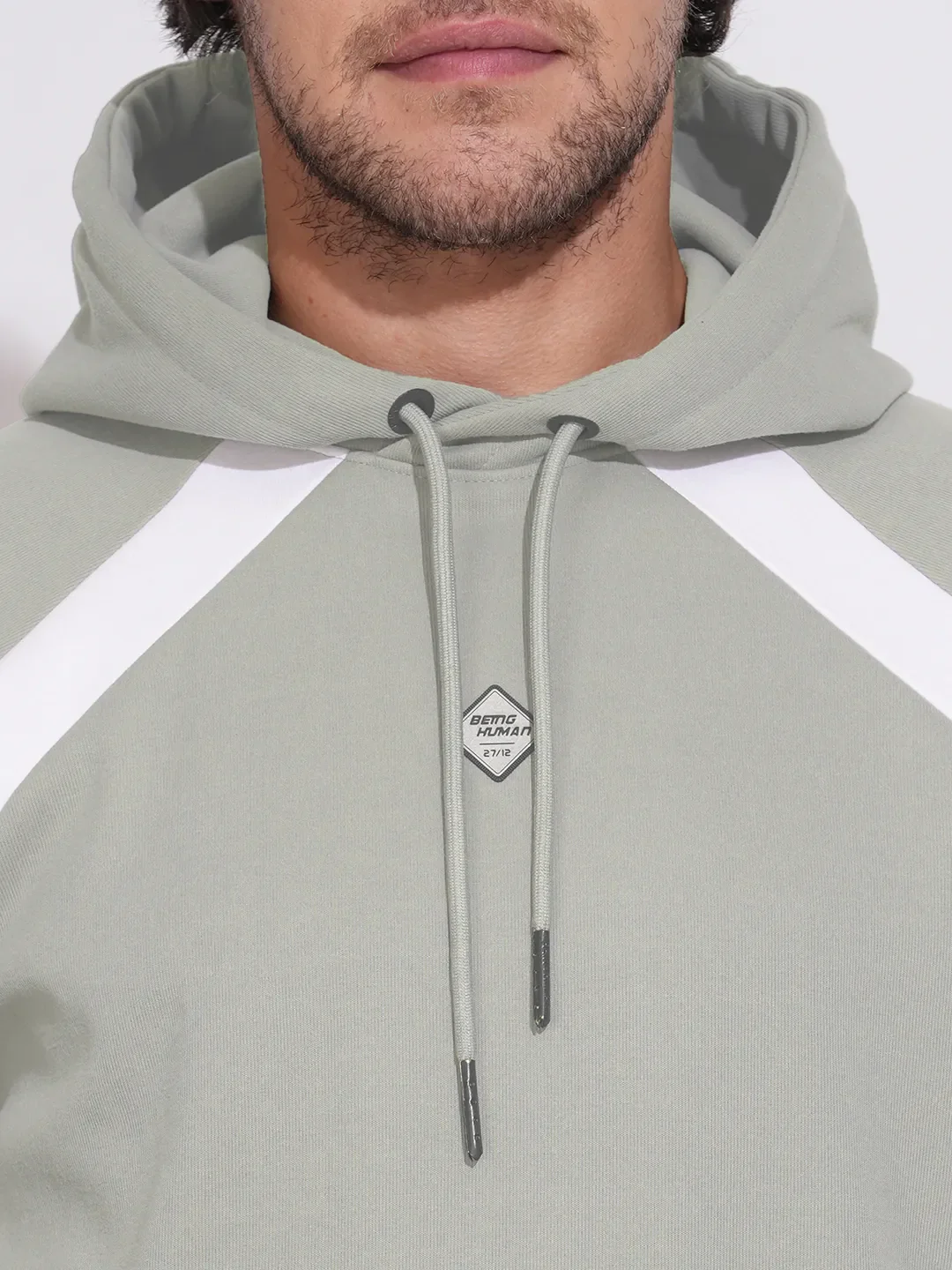 Green Regular Fit  Long Sleeves Men's Hoodie by Being Human Clothing - Image 5