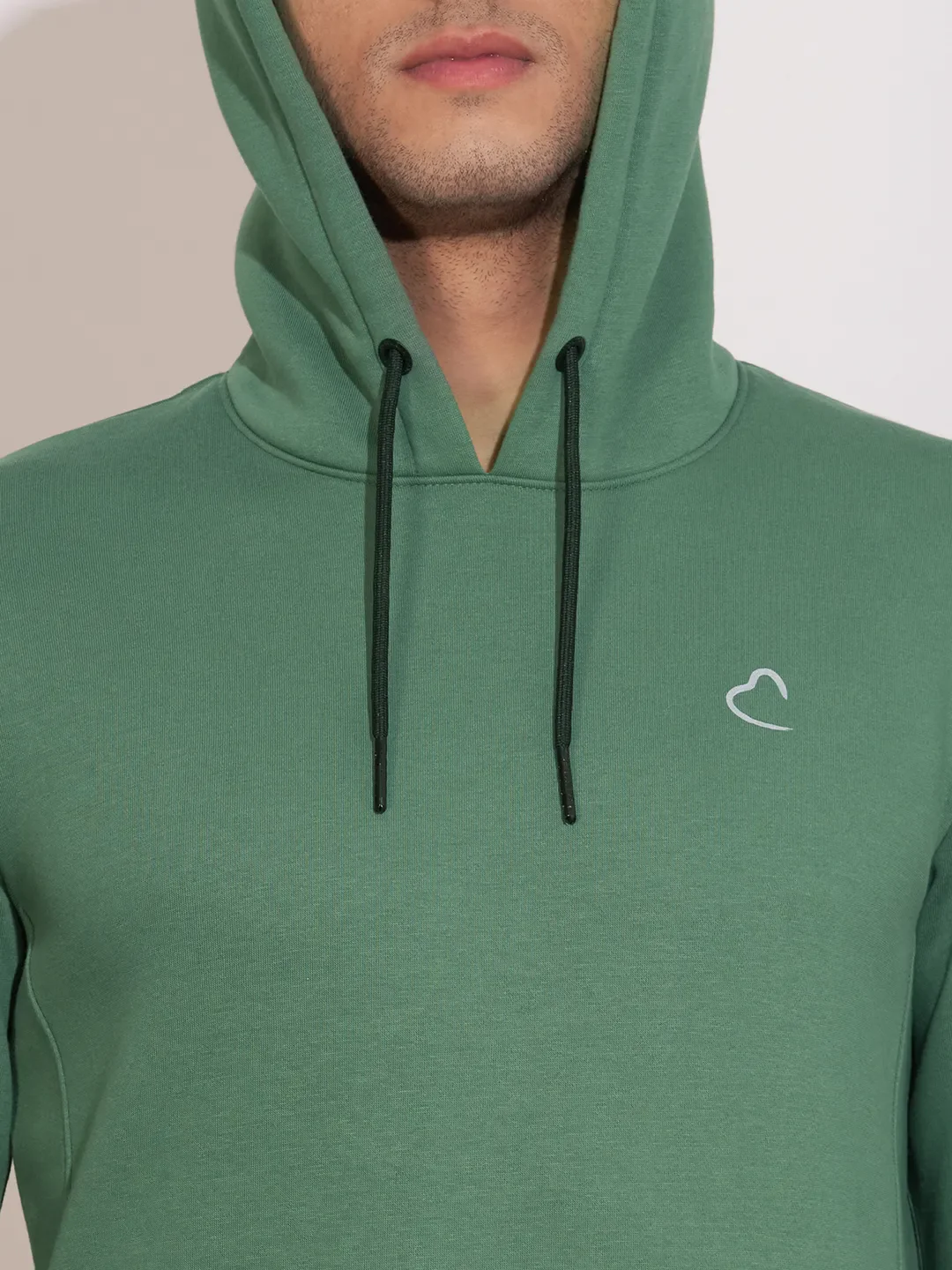 Green Regular Fit Men's Hoodie by Being Human Clothing - Image 5