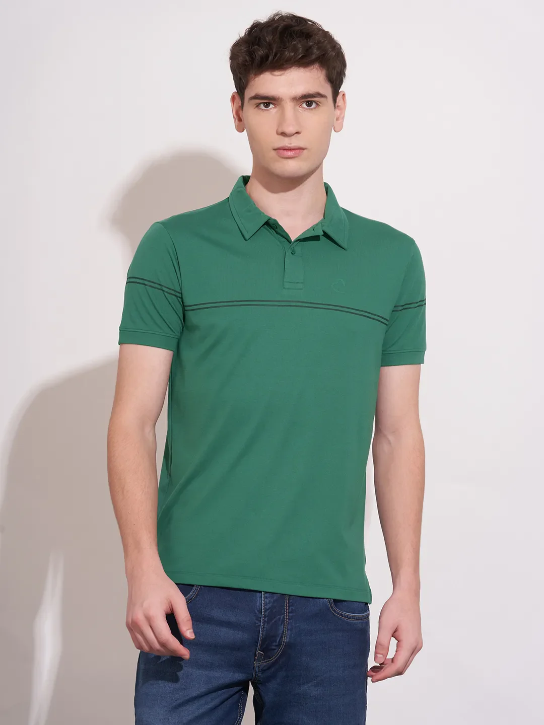 Blue Regular Fit Men's Polo T-Shirt by Being Human Clothing