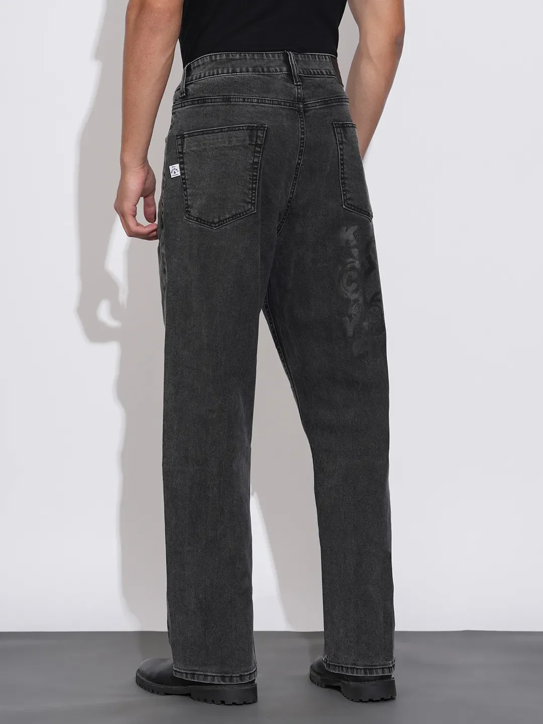 Grey Anti Fit Denims For Men By Being Human Clothing - Image 3