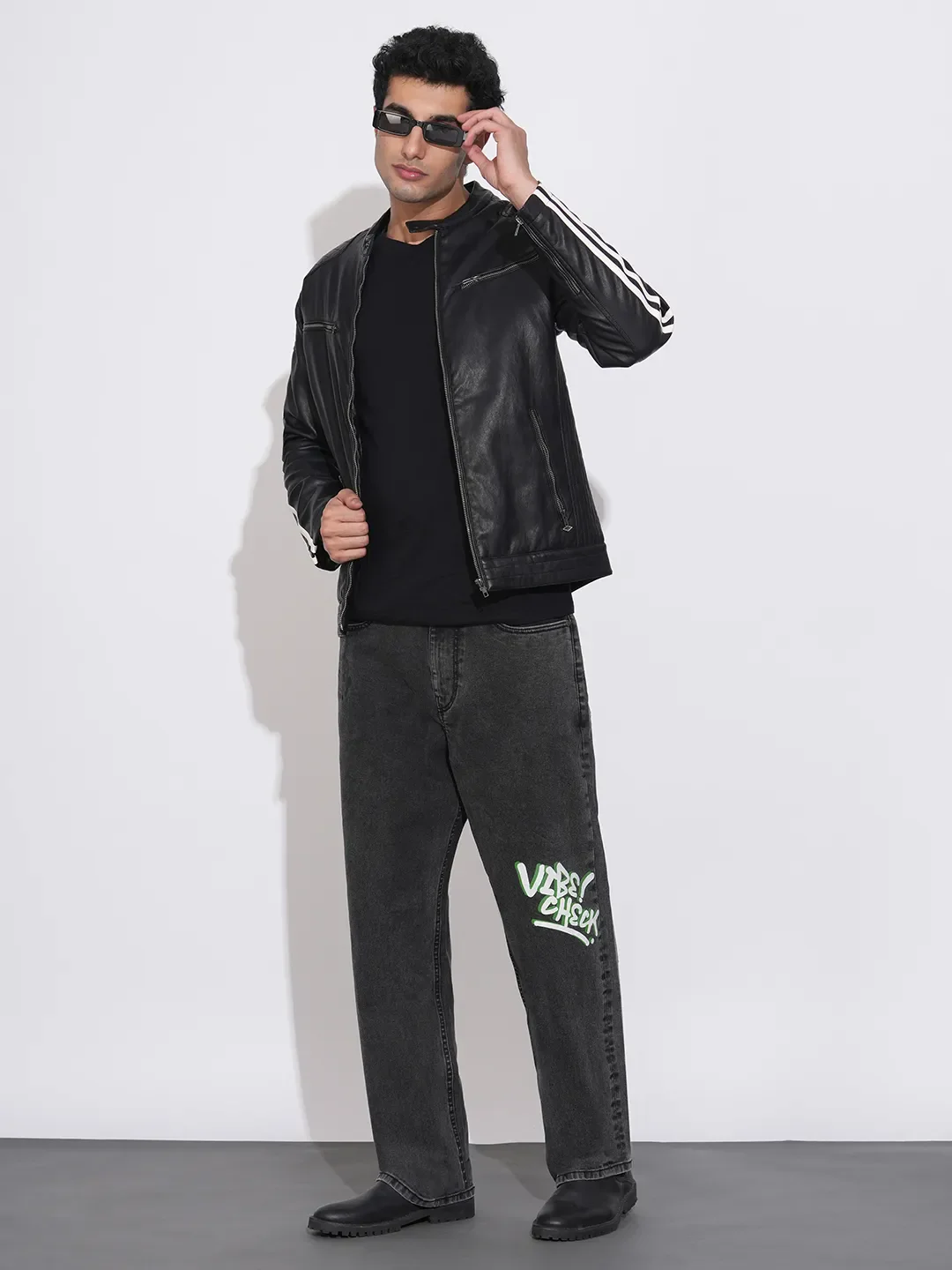 Grey Anti Fit Denims For Men By Being Human Clothing - Image 4