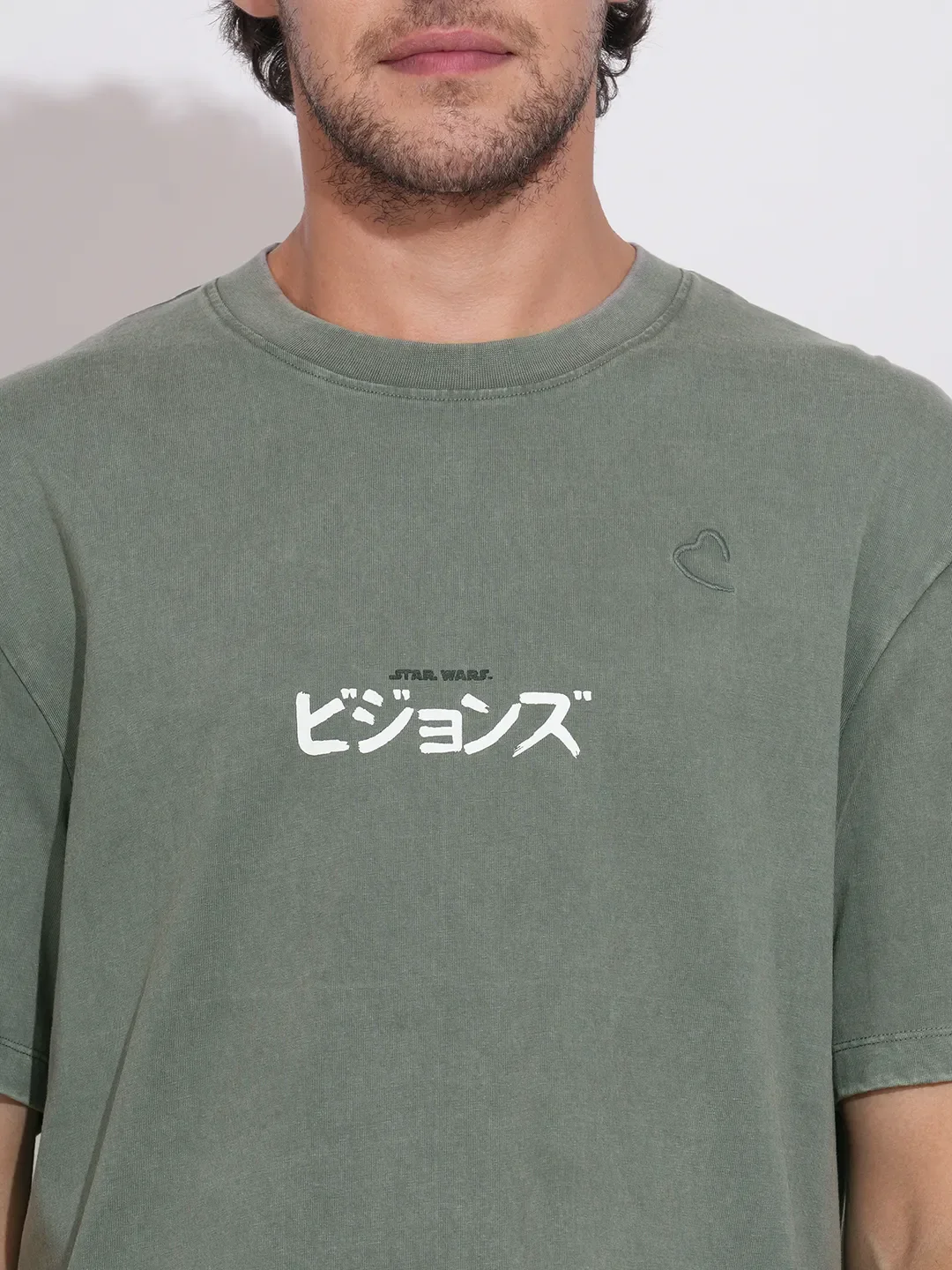 Grey Easy Fit Round Neck Men's T-Shirt by Being Human Clothing - Image 5
